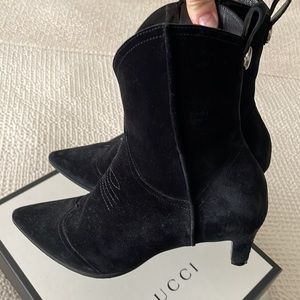 Gucci Suede Western Booties